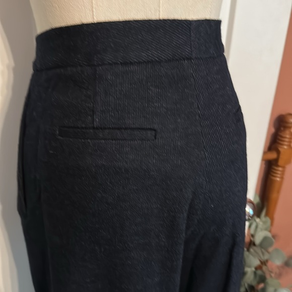 M. Martin wool felt navy blue straight leg fully lined pockets 2 Women's Pants - Picture 9 of 16